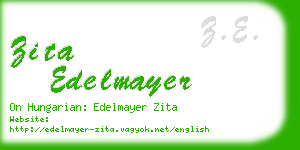 zita edelmayer business card